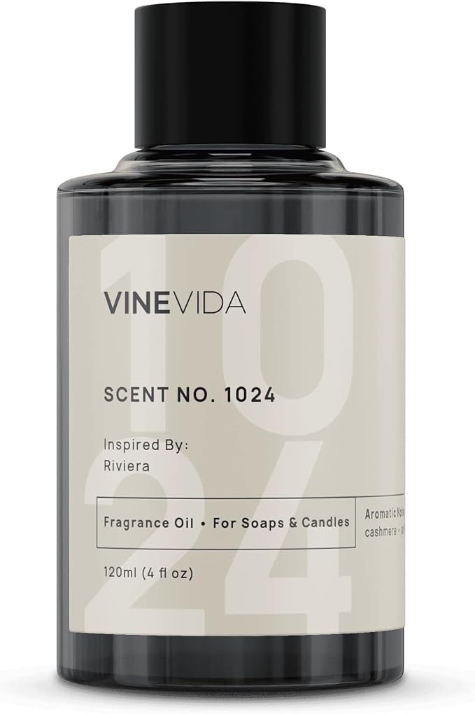 VINEVIDA Scent NO. 1024 Fragrance Oil - 120mL (4oz) - Inspired by: Riviera Fragrance Oil for Candle Making - Made in USA Candle Scents Scents for Soap Making
