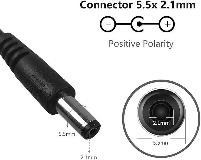 [UL Listed] 24V Power Cord, iCreatin AC to DC Adapter Switching Power Supply Replacement Charger Cable for 100ml / 120ml / 300ml / 500ml Essential Oil Diffuser and Aroma Diffuser Humidmifier
