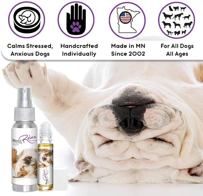 The Blissful Dog Bulldog Relax Aromatherapy Spray for Your Dog's Anxiety