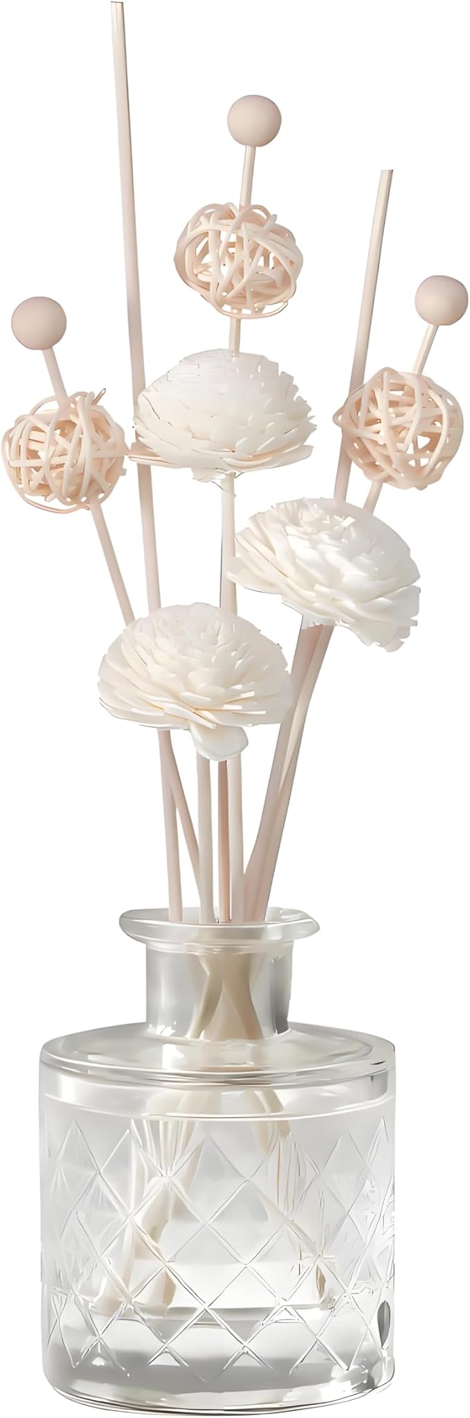 50 Pcs Reed Diffuser Sticks Rattan Flower Reed Fragrance Diffuser Set Diffuser Sticks for Office Home Decor
