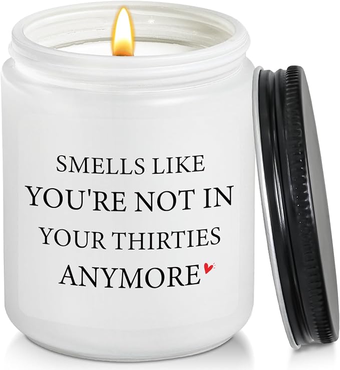 40th Birthday Gifts for Women Men, Turning 40 Year Old Birthday Gifts Ideas, 1985 Bday Decoration, Lavender Scented Bday Candle