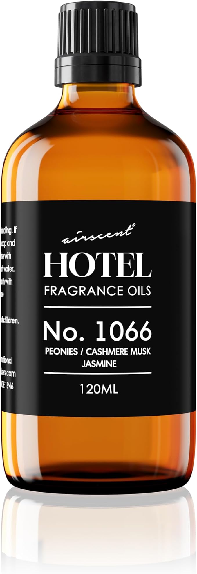 AirScent Hotel Diffuser Oil No. 1066 - Peonies Cashmere Jasmine - 120 mL | Premium Hotel Fragrance Oil for Ultrasonic and Waterless Diffusers and Crafting - 4 fl oz Glass Dropper Bottle