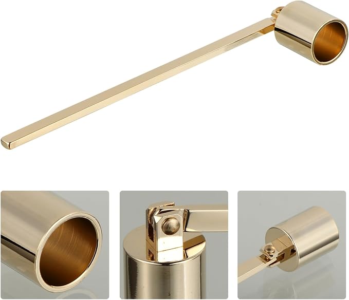 IMIKEYA Candle Snuffer 6.69 Inch Stainless Steel Candle Extinguisher with Ergonomic Handle for Safe and Clean Flame Extinguishing Wax Protection Accessory