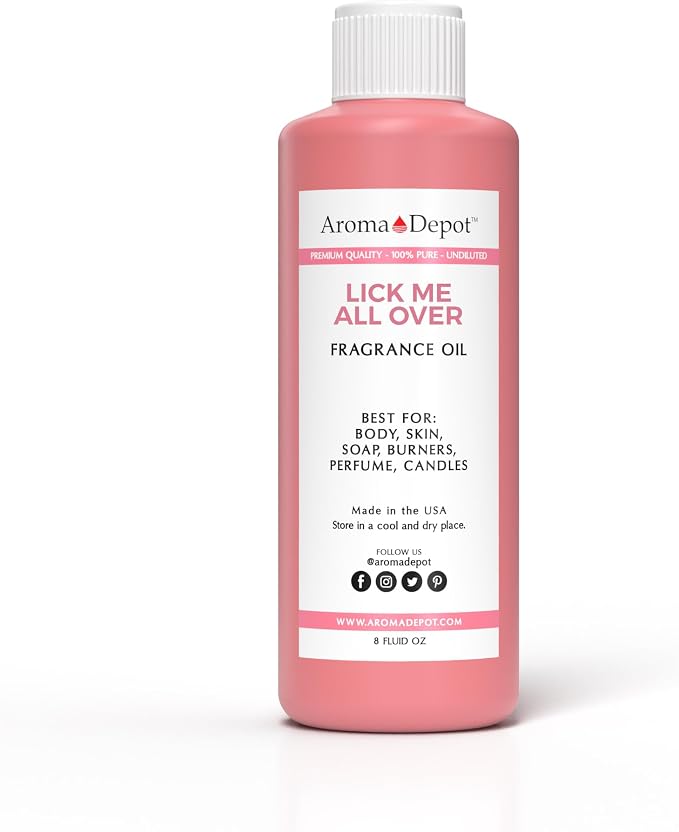 Aroma Depot 8 oz Lick Me All Over Body Oil Premium Quality Uncut Fragrance Oil I Perfume I Skin Oil I Scented Oil.