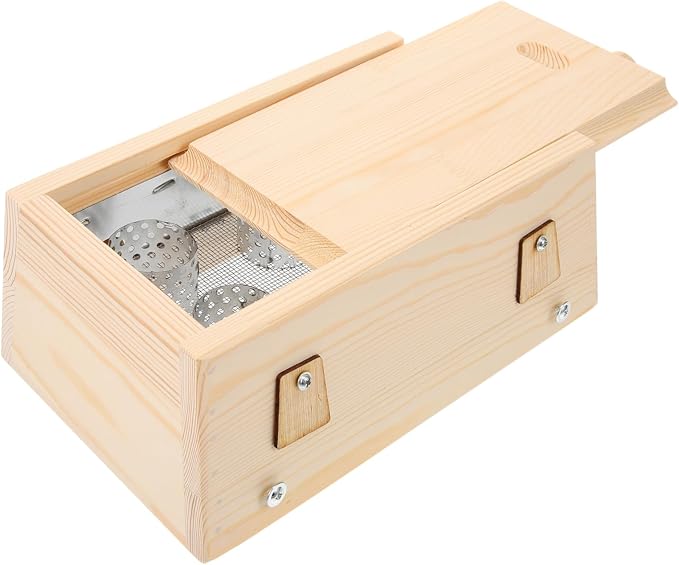 NOLITOY 2pcs Wooden Moxibustion Burner Box Portable Smokeless Moxibustion Case for Neck Back and Abdomen -Scald Design Six Stick Holder for Home Use