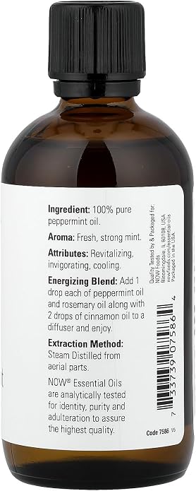 Now Peppermint Essential Oil, 4-Ounce
