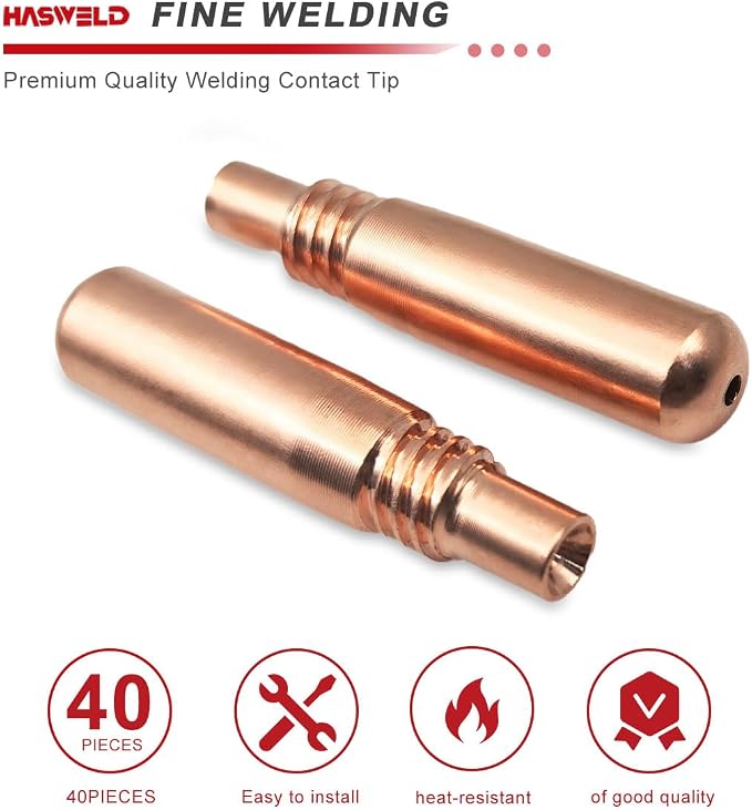40-PK T-M045 .045" Contact Tips for Miller MDX Acculock MDX-100 MDX-250 EZ-Select Millermatic & Multimatic MIG Welding Guns Parts TM045