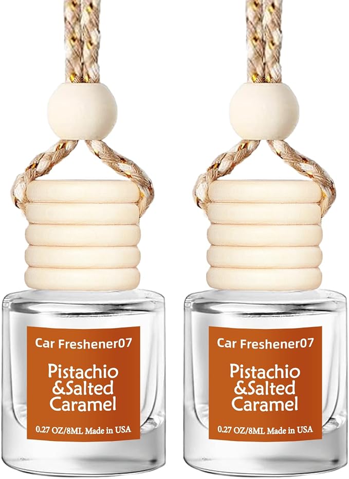 Hanging Car Air Freshener, Long Lasting Scent, Cute Air Fresheners for Women, 2 Pack Non-Toxic Essential Oil Diffuser, Made in USA
