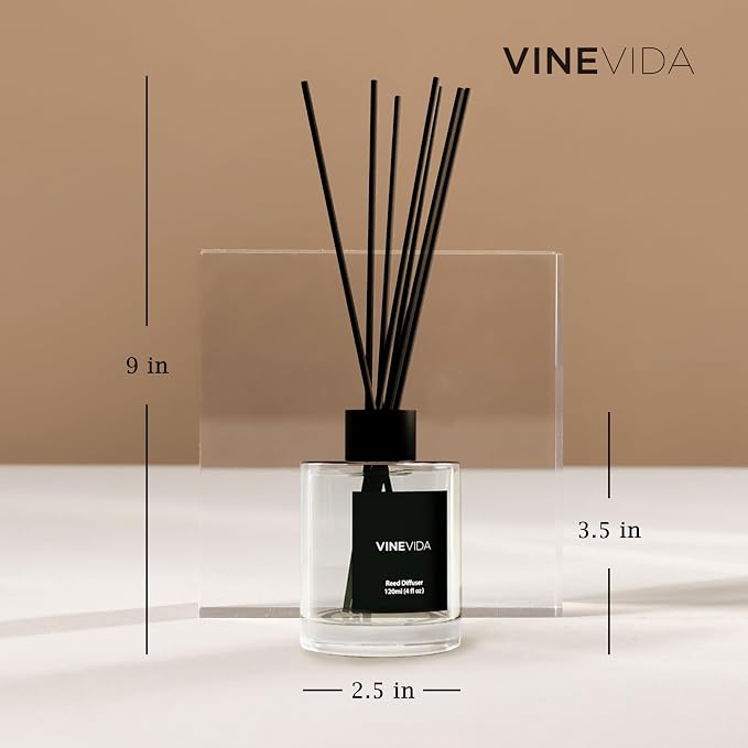 VINEVIDA Prime Reed Diffuser for Home & Bathroom | Long-Lasting Scent Sticks Set | Oil Stick Diffuser | Bathroom Scent - Room Fragrance No. 1000 - Inspired by: My Way & The One Hotel