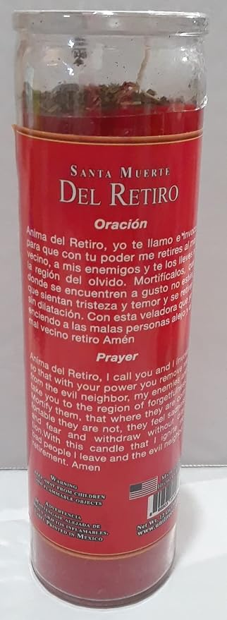 Withdrawal Prepared Candle for Breaking Bad Habits & Removing Negative Energy – Veladora Preparada Del Retiro - Spiritual Cleansing Candle for Emotional Release, Renewal & Protection