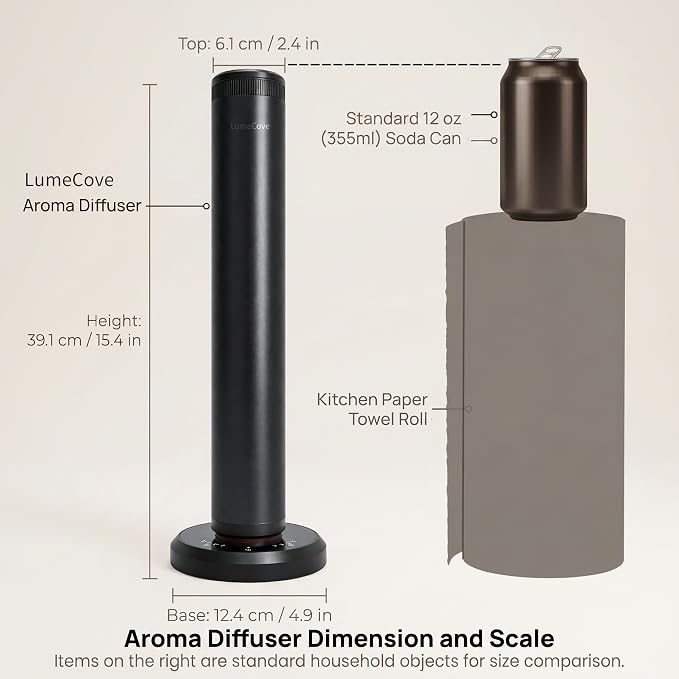 Waterless Essential Oil Diffuser - Smart App Control Home Scent Diffuser Quiet Hotel Aroma Machine, 1000 Sq.Ft Large Room Coverage Starter Kit