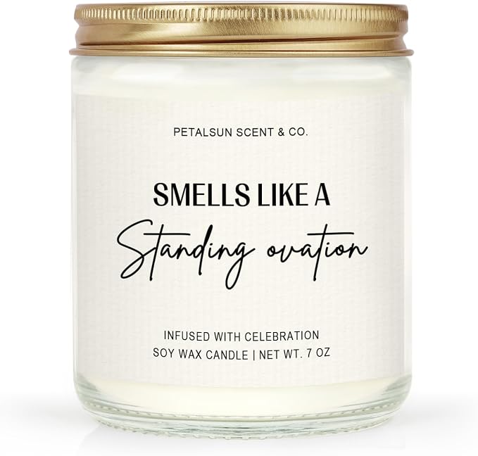 Petalsun Standing Ovation Candle, Funny Theater Gifts, Gifts for Music & Broadway Lovers, Actors, Singers, Dancers, Theater Students, Graduates- Congrats, Graduation, Birthday, Christmas (7oz)