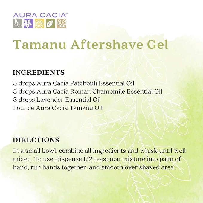 Aura Cacia Organic Natural Skin Care, Nourishing Tamanu Oil, 1 fluid ounce bottle