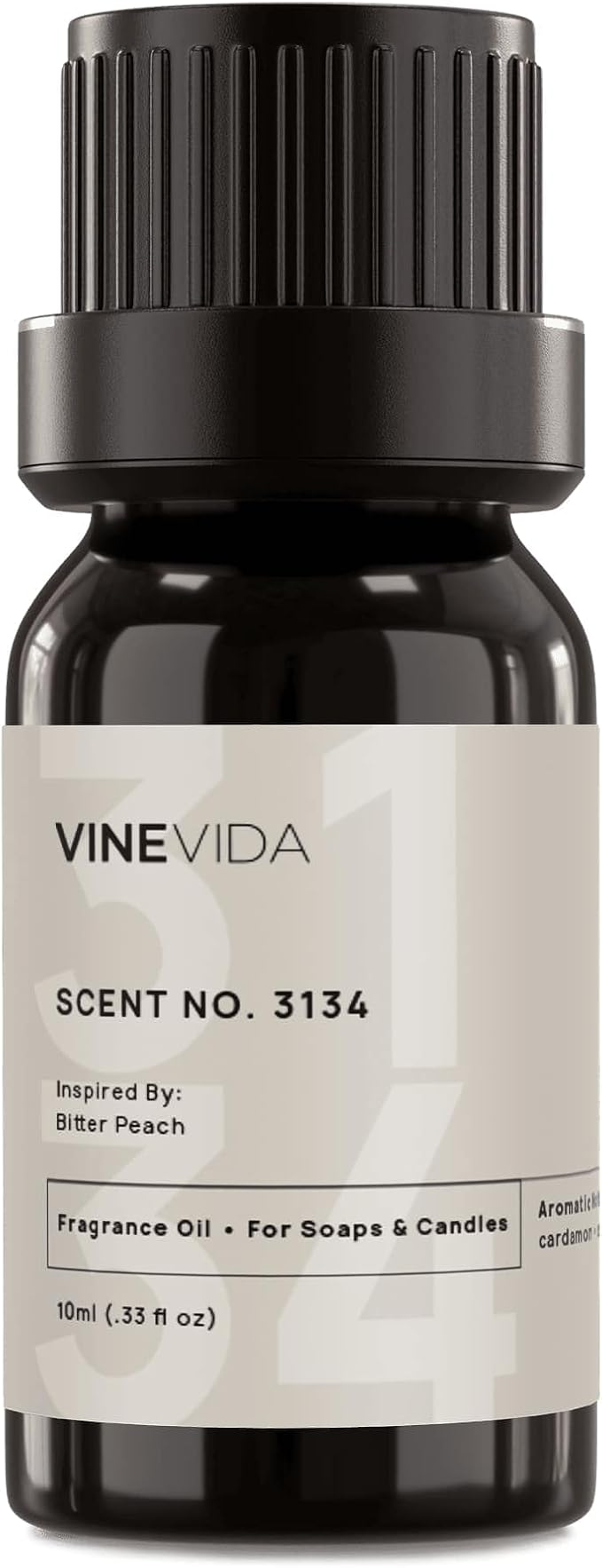 VINEVIDA Scent NO. 3134 Fragrance Oil - 10mL - Inspired by: Bitter Peach Fragrance Oil for Candle Making - Made in USA Candle Scents Scents for Soap Making