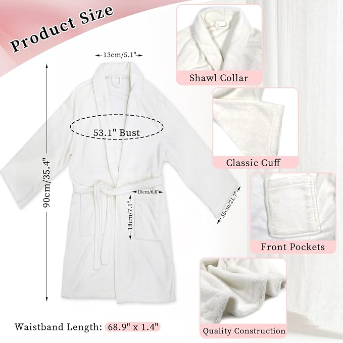 my novel things Birthday Gifts for Women, Bathrobe Set, Spa Robe and Slippers set with Scented Candle Self Care 7 Pack for Christmas Thanksgiven Valentine's Day Gift Unique for Her Mother Mom Girl