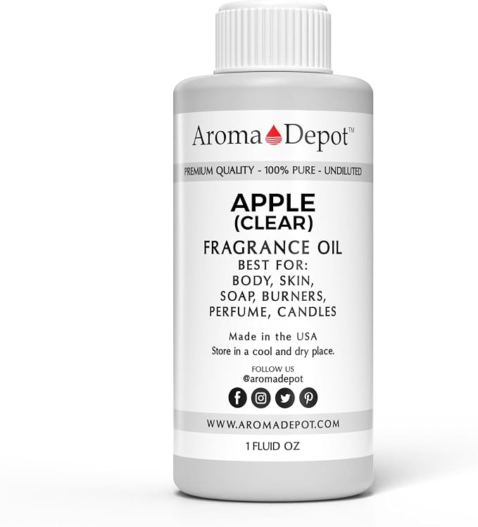 Apple Perfume/Body Oil Our Interpretation, Premium Quality Uncut Fragrance Oil Floral Scent (1 Ounce Plastic)
