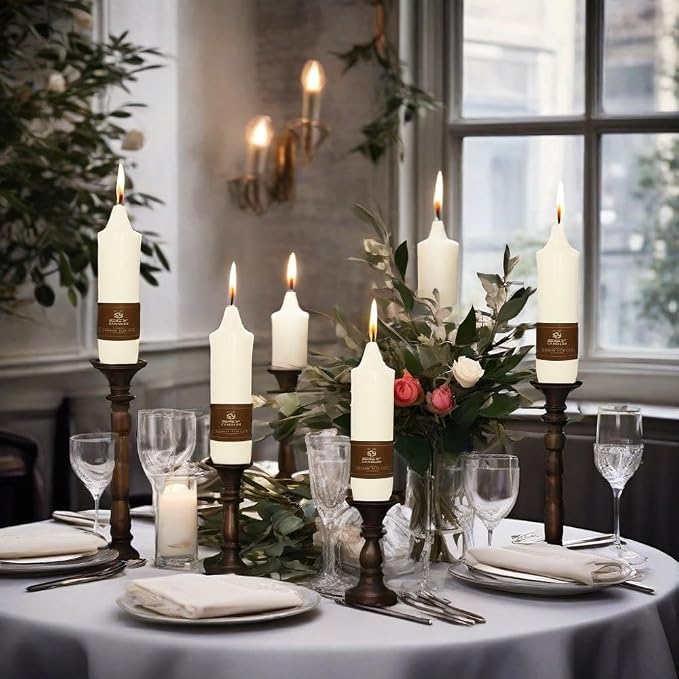 Candlesticks Short Taper Candle 5 inches Ivory Candle Sticks Smokeless Tapered Candles for Home Décor Weddings Festive Party Women Gifts
