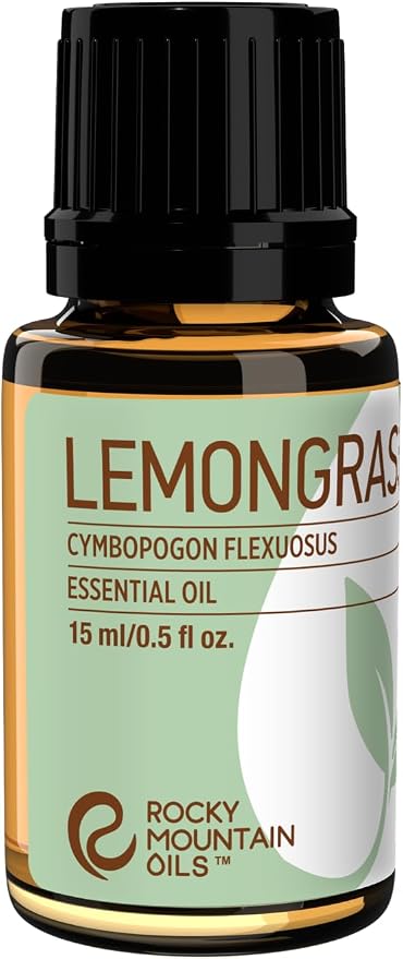 Rocky Mountain Oils Lemongrass Essential Oil - Essential Oils for Diffusers, Topical, and Home - 15ml
