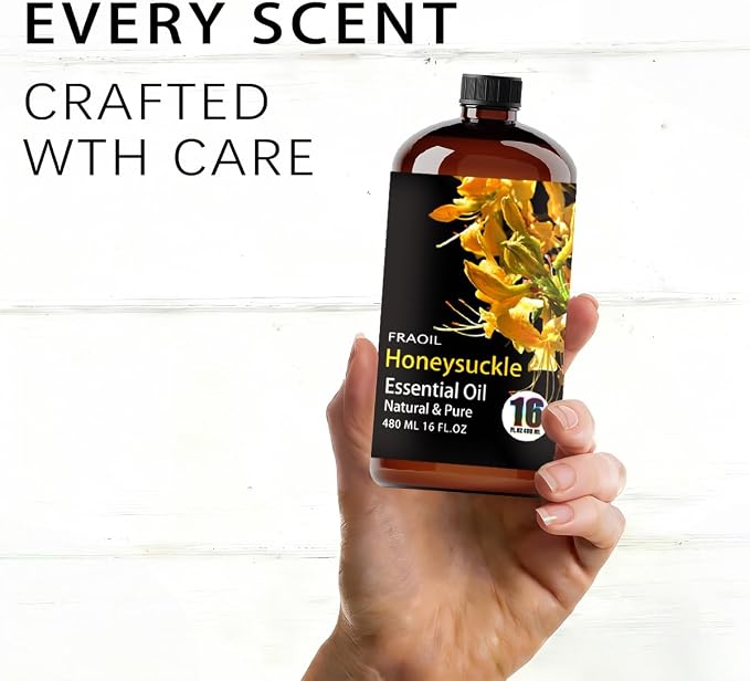 Honeysuckle Essential Oil, Honeysuckle Oil 16 Fl Oz 480ML for Diffuser Humidifier Yoga Cleaning DIY Candle Soap Making Essential Oils