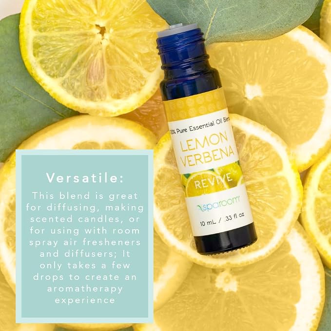 SpaRoom Aromatherapy 100% Pure Essential Oils for Diffusers and Air Freshners, Revive Lemon Verbena Blend, 10 mL