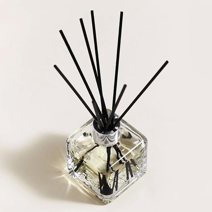 MAISON BERGER Reed Diffuser Bouquet, 100 ml, Orange Cinnamon | Clear Glass Bottle, 8 Reed Sticks, 100 ml Refill, Up to 6-Week Passive Diffusion, No Flame, Made in France