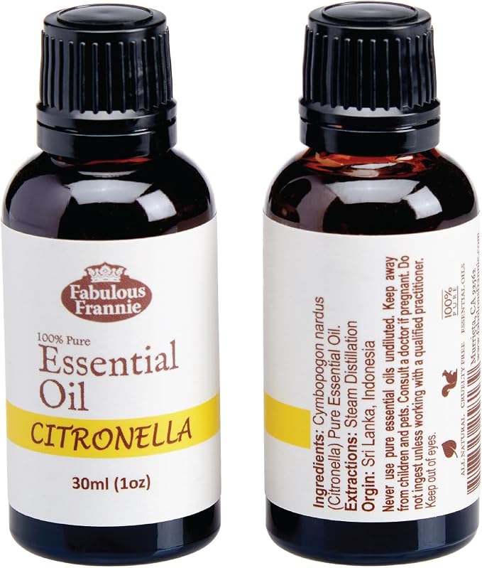 Fabulous Frannie Citronella Pure Essential Oil Therapeutic Grade- 30ml