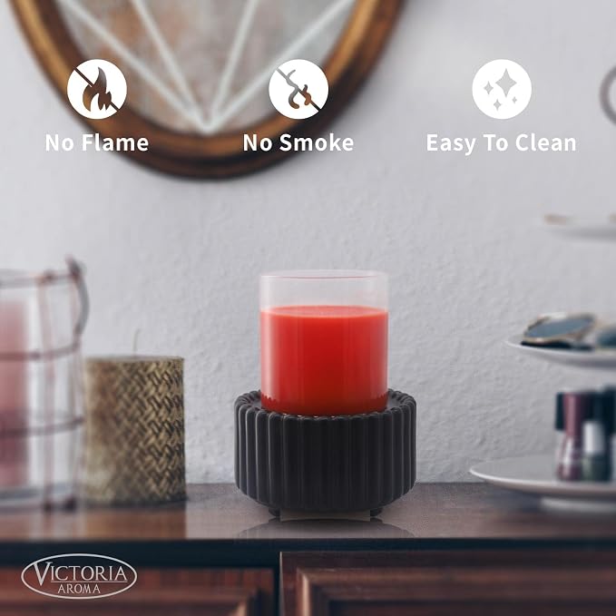 VICTORIA AROMA Ceramic Wax Melt Warmer 3-in-1 Candle Wax Warmer for Scented Wax Melter Electric Fragrance Wax Burner for Home Office Bedroom Gift & Decor…