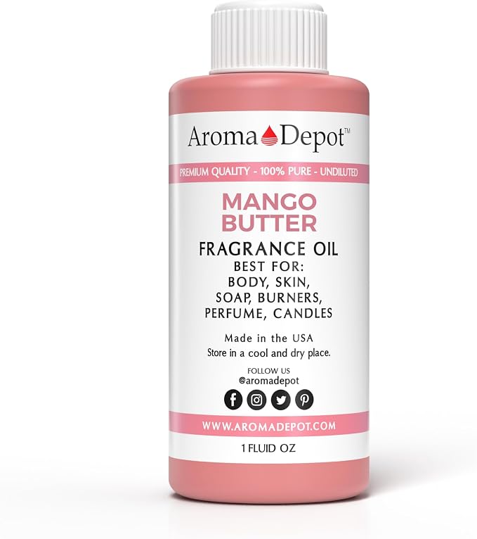 Mango Butter Perfume/Body Oil Our Interpretation, Premium Quality Uncut Fragrance Oil (1 Ounce Plastic)