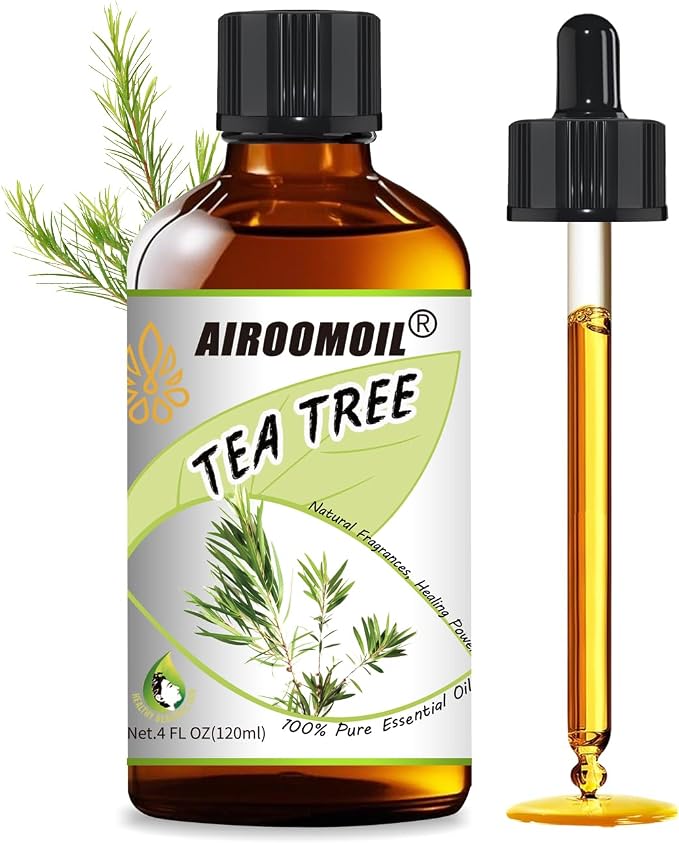 Tea Tree Essential Oil for Skin Muscle Hair Shampoo Body Wash Nails Aroma Natural Diffuser Oil 4 Fl Oz
