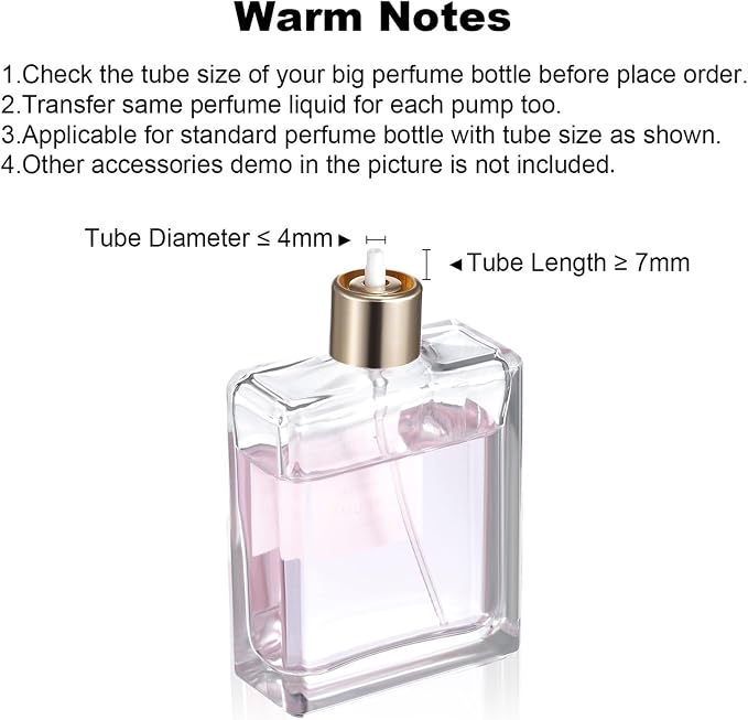 Honoson 24 Packs Perfume Dispenser Pump Perfume Refill Pump Cosmetic Dispenser Transfer Tool for Travel Refillable Spray Bottle