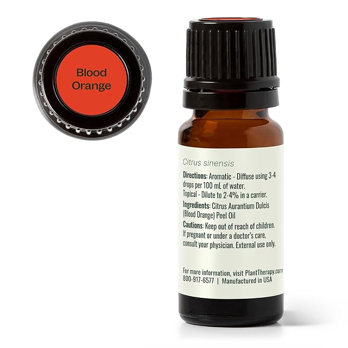 Plant Therapy Blood Orange Essential Oil 10 mL (1/3 oz) 100% Pure, Undiluted, Therapeutic Grade