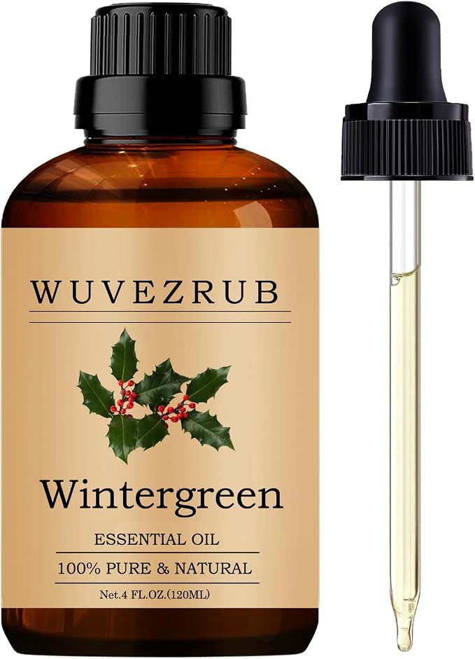 Wintergreen Essential Oils, 120ML Pure and Natural Essential Oil for Aromatherapy Diffuser - Wintergreen /4 Fl Oz