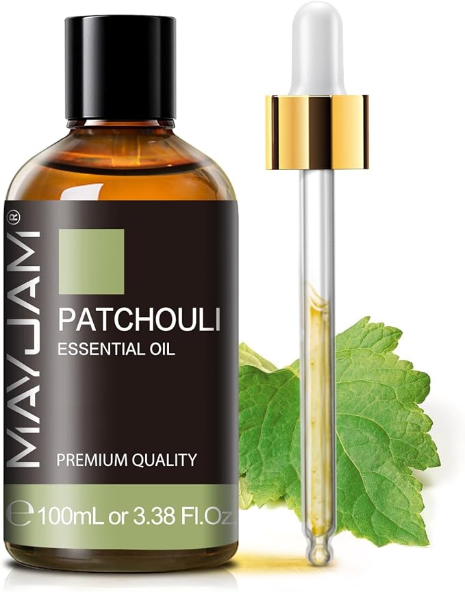Patchouli Essential Oil, MAYJAM 3.38FL.OZ Essential Oils, Use with Aromatherapy Diffuser, During Yoga, Massage, Bath, Patchouli Oil for Skin