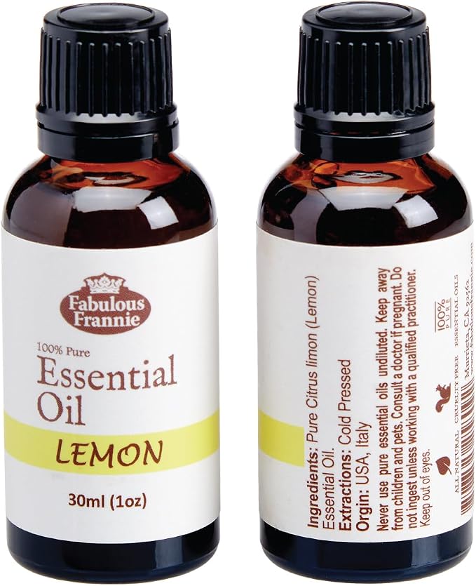 Fabulous Frannie Lemon Pure Essential Oil Grade- 30ml