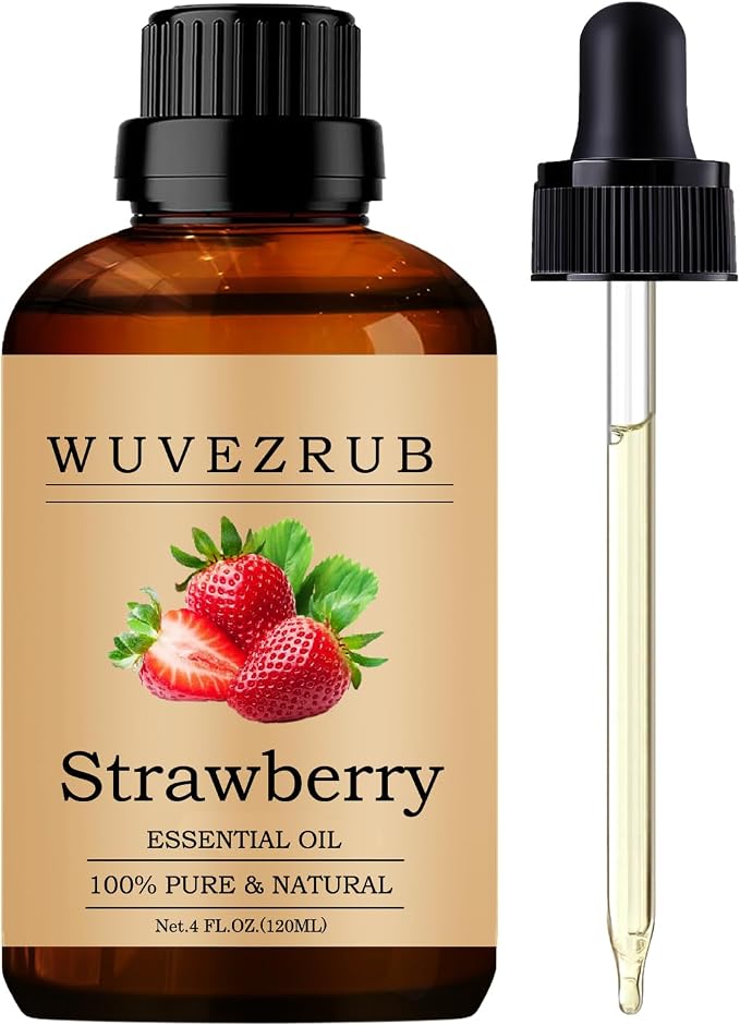 Strawberry Essential Oils, 120ML Pure and Natural Essential Oil for Aromatherapy Diffuser - Strawberry /4 Fl Oz