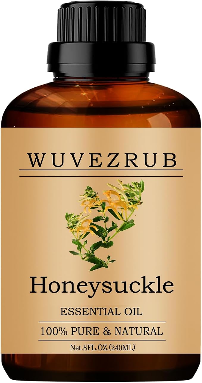 Honeysuckle Essential Oils, 240ML Pure and Natural Essential Oil for Aromatherapy Diffuser - Honeysuckle /8 Fl Oz