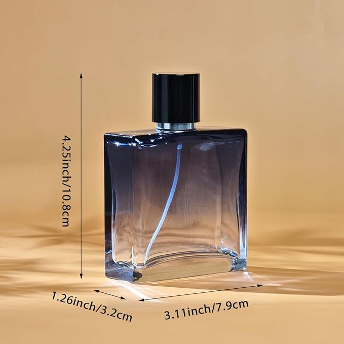 100ml/3.4 Oz Glass Spray Bottle Perfume Atomizer,Empty Refillable Perfume Spray Bottle with 3 Kinds of Dispenser (A3)