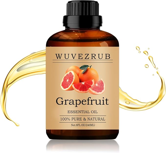 Grapefruit Essential Oil 240ML - 100% Pure and Natural Oils for Aromatherapy Diffuser - 8 Fl Oz/Grapefruit
