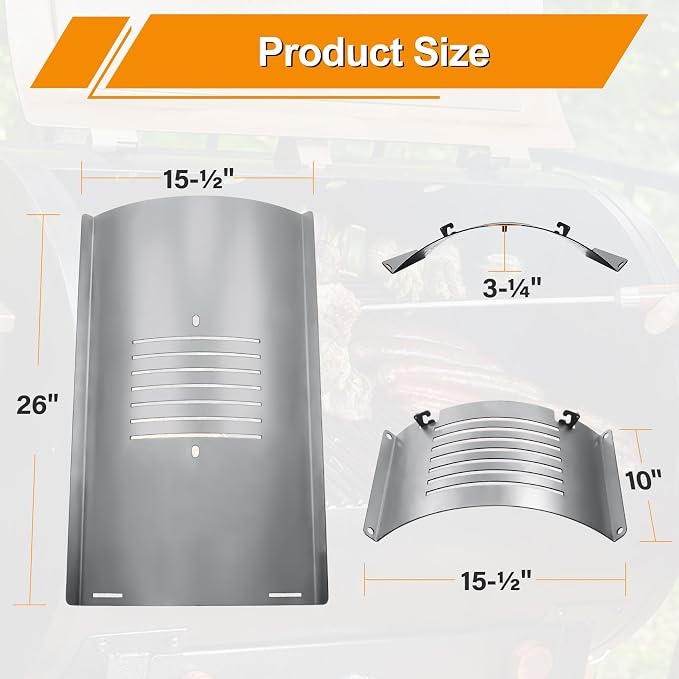 Flame Broiler Kit for Pit Boss PB820 PB850 Series Pellet Grills with Slide Cover and Bottom, Smoker Grill Replacement Parts for Pit Boss PB820D3, PB850PS2, PB850G, PB850CS1, PB820ME, Sportsman 820 etc
