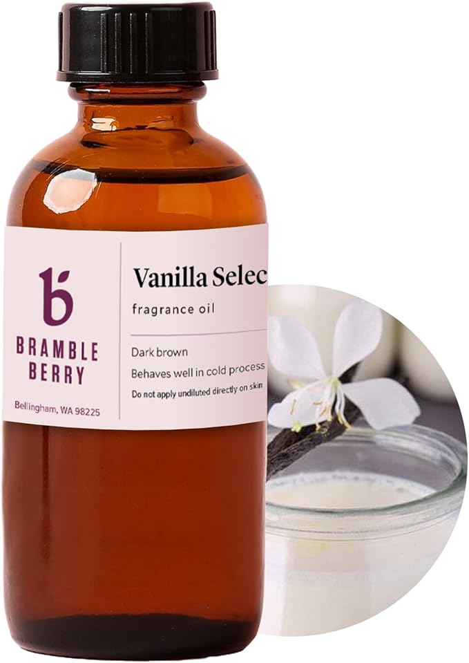Bramble Berry Vanilla Select Fragrance Oil | Vanilla Select Scent for Soap Making, Candle Making, Lotion & Bath Bombs | Skin Safe, Vegan, Paraben & Phthalate Free, DIY Craft Essential