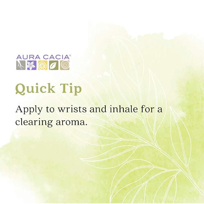 Aura Cacia Eucalyptus Roll-On | GC/MS Tested for Purity | 9.2 ml (0.31 fl. oz.)