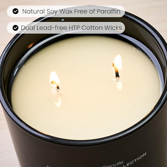 M&SENSE Natural Soy Large Candle| Pink Jasmine Blossom | 16.6 oz, 95H Burn | Mini Spring Scented Candles for Relaxation, Meditation, Home Décor | for Bedroom, Office, Party