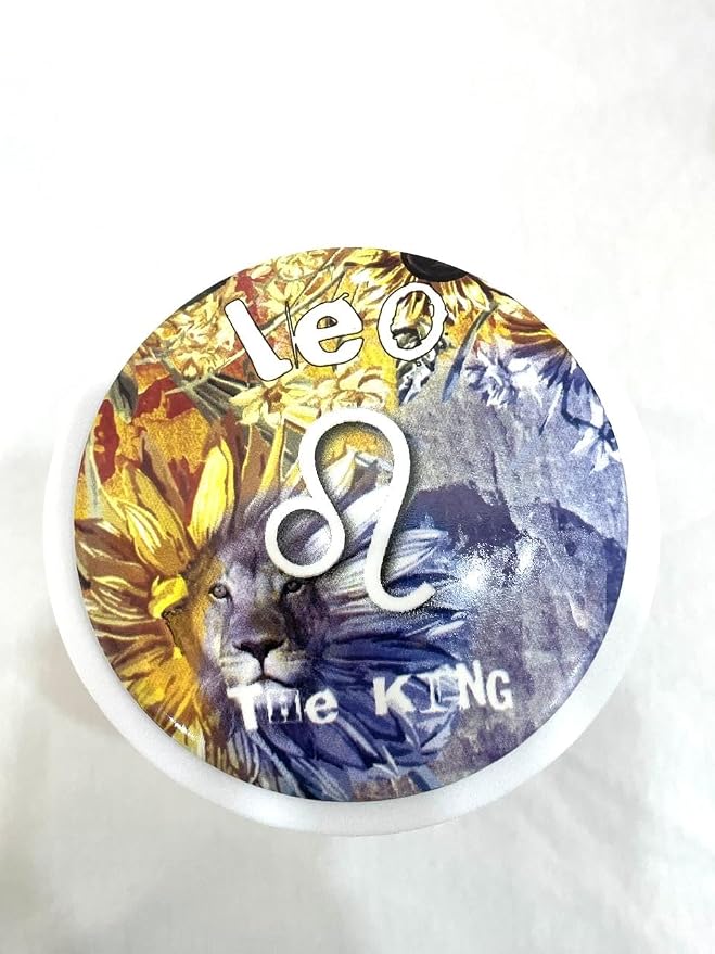 Leo Zodiac Candle – Jasmine Scented Soy Candle – Astrology Gift for Women – 80 Hour Burn – Reusable Ceramic Jar
