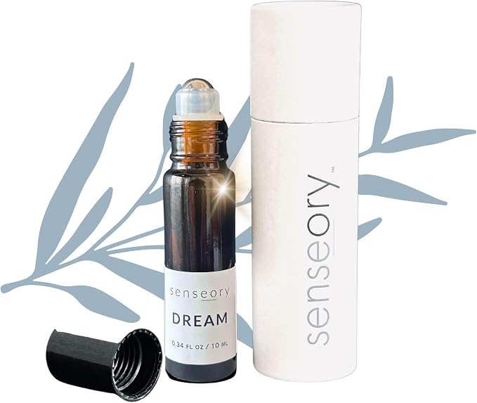 Dream Essential Oil Roll-On – Lavender, Sweet Marjoram, Mandarin & Clary Sage Blend – Natural Aromatherapy for Relaxation & Nighttime Calm – 10ml Roll-On