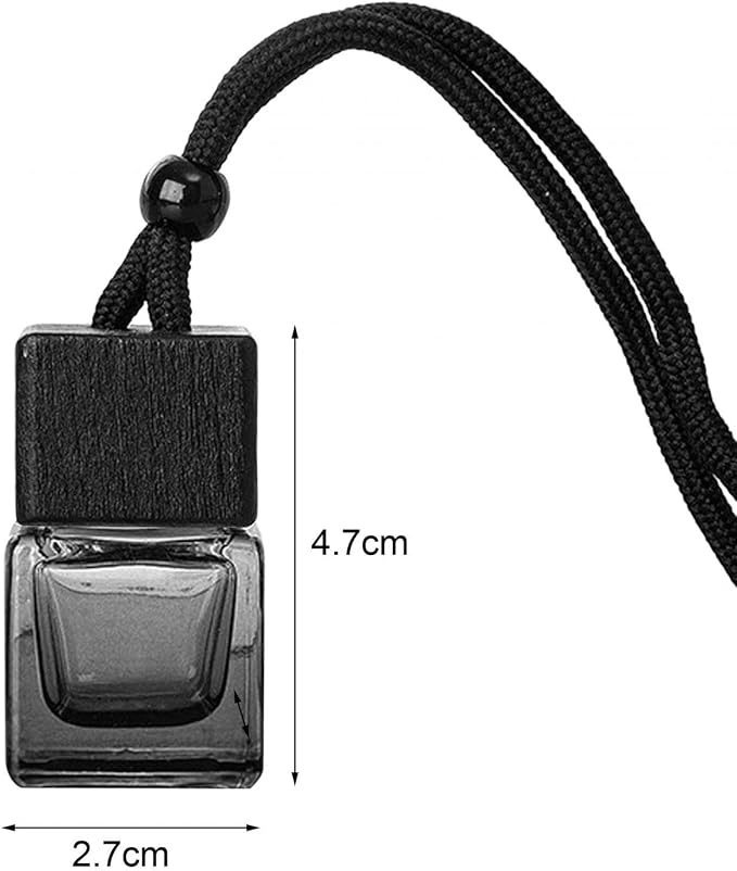 3 Pcs Hanging Car Air Freshener Empty Car Diffuser Bottles, Car Air Freshener Ornament, Essential Oils Diffuser Bottles Remove Auto Odor Fresh Air for Auto Interior Home Office Decor, Gradient Black