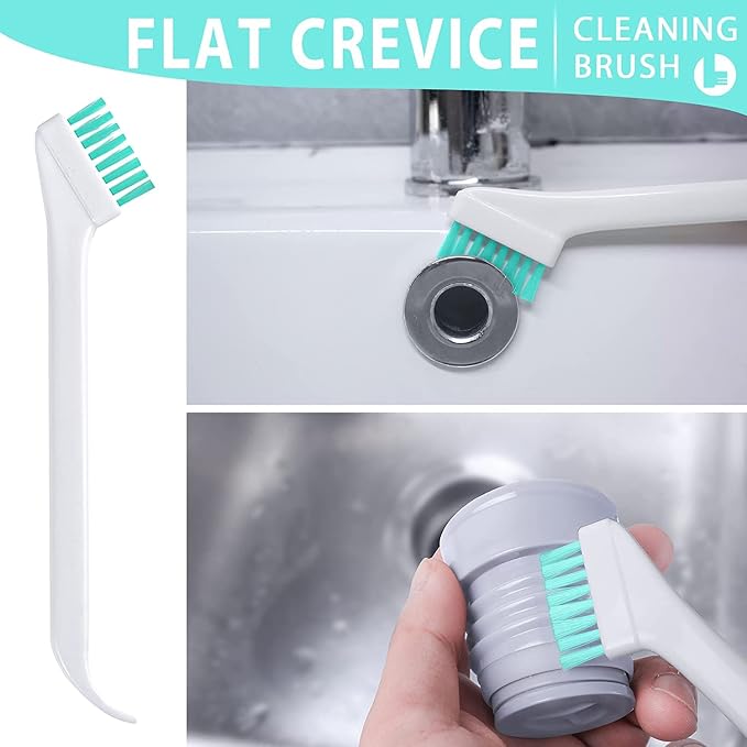 Lumkew Small Cleaning Brushes for Small Spaces, Tiny Household Cleaning Supplies Tools, Mini Crevice Cleaning Brush Scrub Narrow Corner Nook Track Grooves Bathroom Kitchen Home Detailing, 16 Pcs