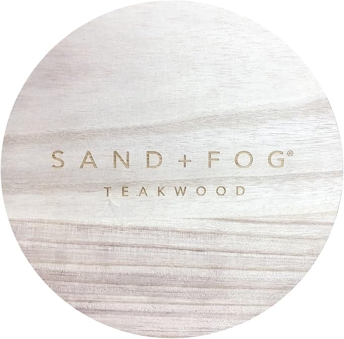 Sand + Fog Scented Candle - Teakwood - Additional Scents and Sizes – 100% Cotton Lead-Free Wick - Luxury Air Freshening Jar Candles - Perfect Home Décor for Your Cocktail Table – 34 oz