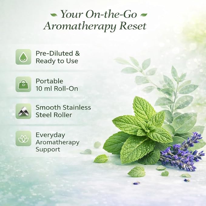 GreenHealth- Pre-Diluted Essential Oil Roll-On - Headache Magic 10 ml Roll On - Ready-to-Use