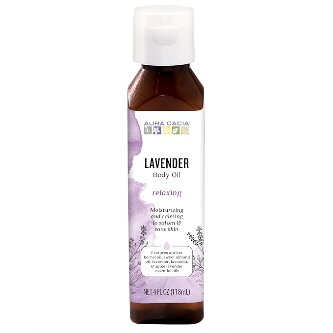 Aura Cacia Body Oil, Relaxing Lavender, 4 Fluid Ounce