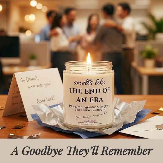 Retirement Gift for Woman – Unique & Heartfelt Retirement Gifts for Men – Lavender Memorable Farewell Gifts for Coworkers, Present for Boss, Friend, Office Goodbye Party by Joyqua, White